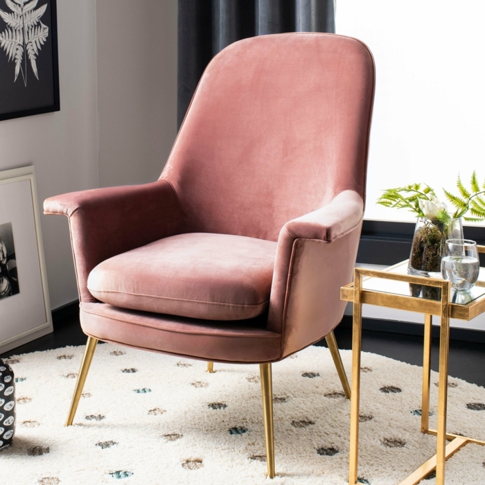 malve farbe taupe designer sessel sitzecke leseecke schaffen bequemer stuhl rosa sitzmöbel