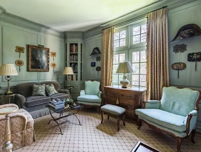 schöner wohnen farbpalette minzgrün retro design beige deko wohnzimmer