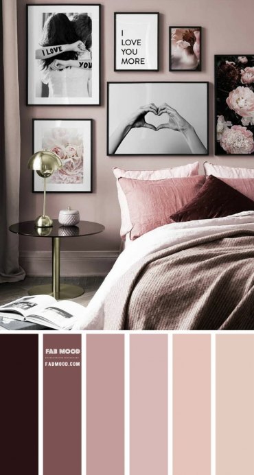 wandfarbe mauve passende farben wohnungeinrichtung ideen schlafzimmer gestalten fotos