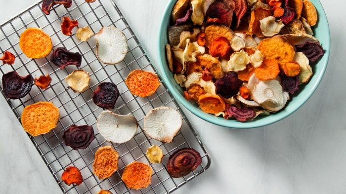 1 chips selber machen gesunde gemüsechips mit wenig kalorien süßkartoffeln rote beete zuchini schnelle zubereitung