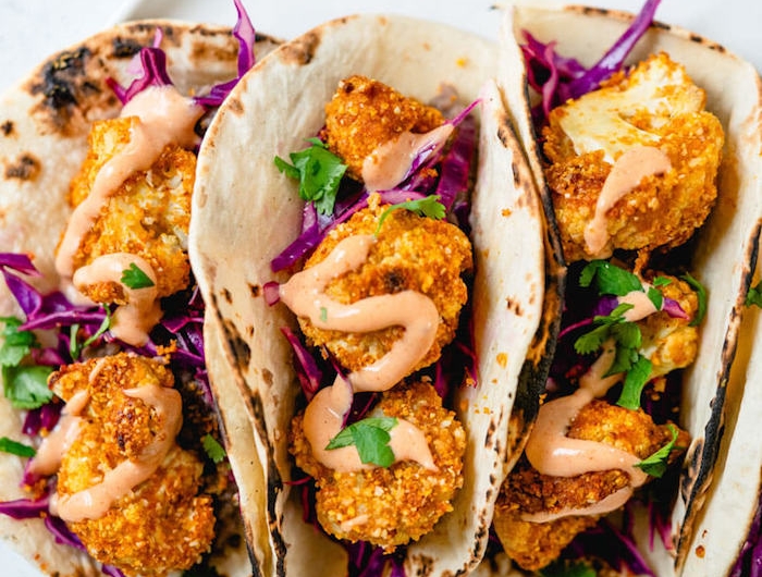 knusprige blumenkohl tacos leckere vegane rezepte schnelles abendessen köstliche gerichte zum abnehmen gesund und nahrhaft