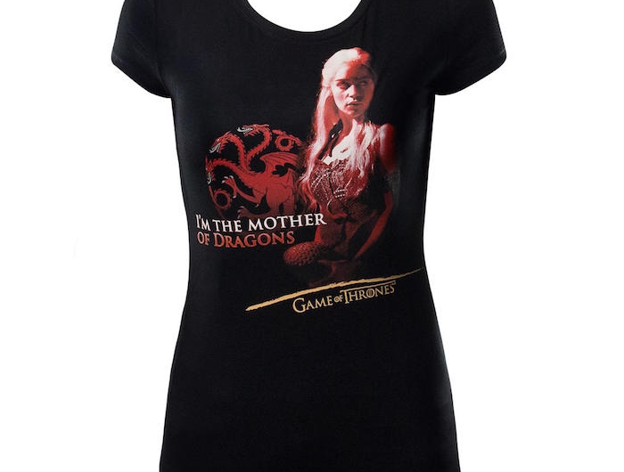schwarzes t shirt hame of thrones mother of dragons t shirt für damen