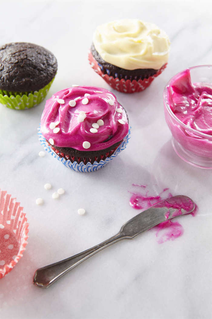vegetarsiche gerichte für kinder schnelle leckere rezepten rosa schoko muffins