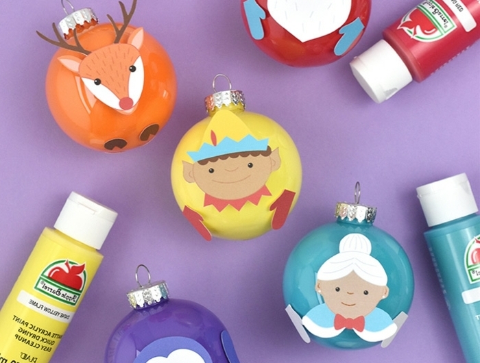 bastelideen für weihnachten diy ideen festliche deko weihanchtskugel dekorieren vorlagen frei hochladen
