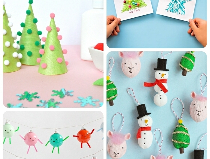 basteln für weihnachten weihanchtsbasteln ideen archzine tannenböume aus papierkegel weihnachtskarten diy ideen weihanchtsschmuck schneemänner girlande aus weihnachtskugeln