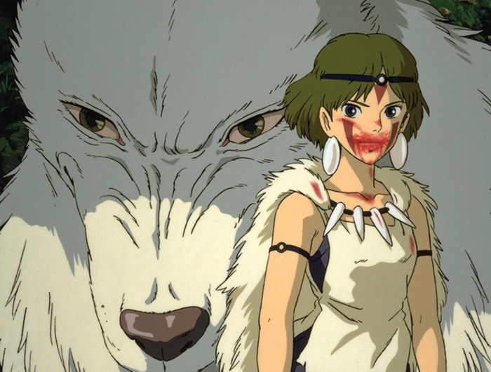 boy anime wallpaper mädchen und weißer wolf mononoke