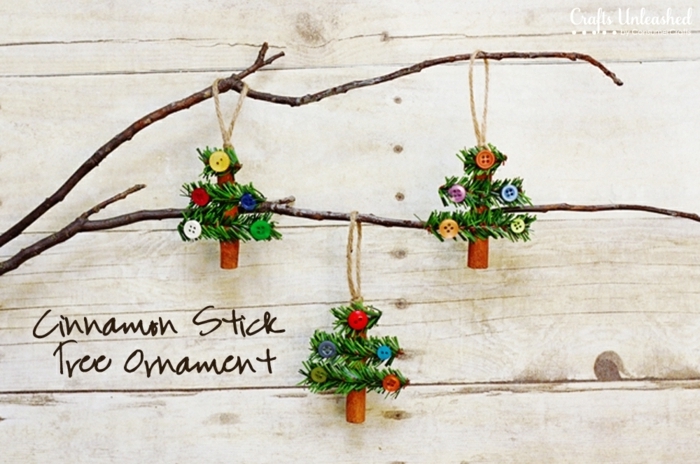 deko basteln weihnachten diy ideen weihanchtsdeko selbstgemacht zweig kleine tannenbäume chrtistbaumschmuck
