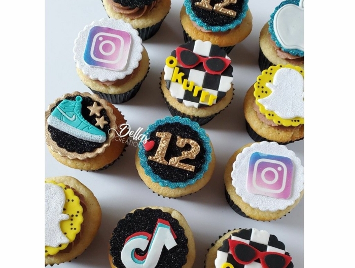 dekoration cupcakes instagram sneaker tiktok deko inspiration kuchen für geburtstag social media inspo