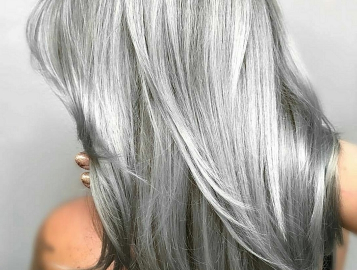 frisur mit einem langen grauen haar tipps für pfelege von grauem haar