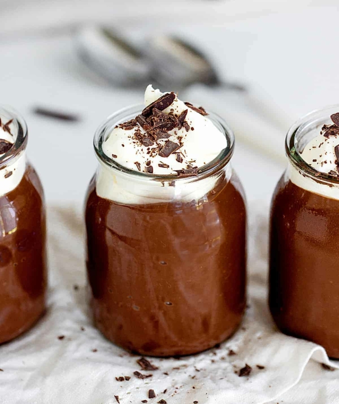 nachspeise im glas pudding mit schokolade leckere nachtisch ideen im glas schokopudding