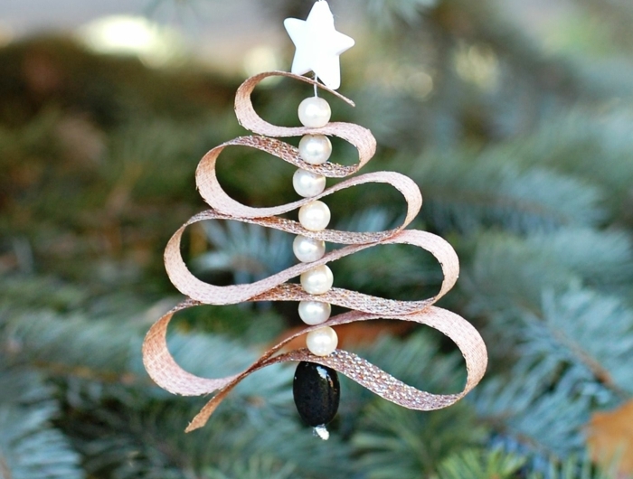 weihnachtsbaum deko selber basteln dekoration tannenbaum diy minimalistische ornamente weihnachten