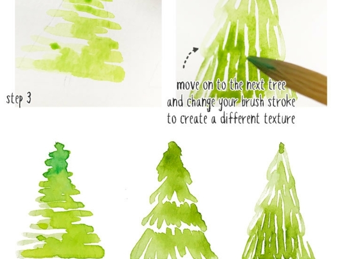 weihnachtskarten basteln kinder weihanchtsbaum malen schritt für schritt methoden anleitungen tananbaum designs