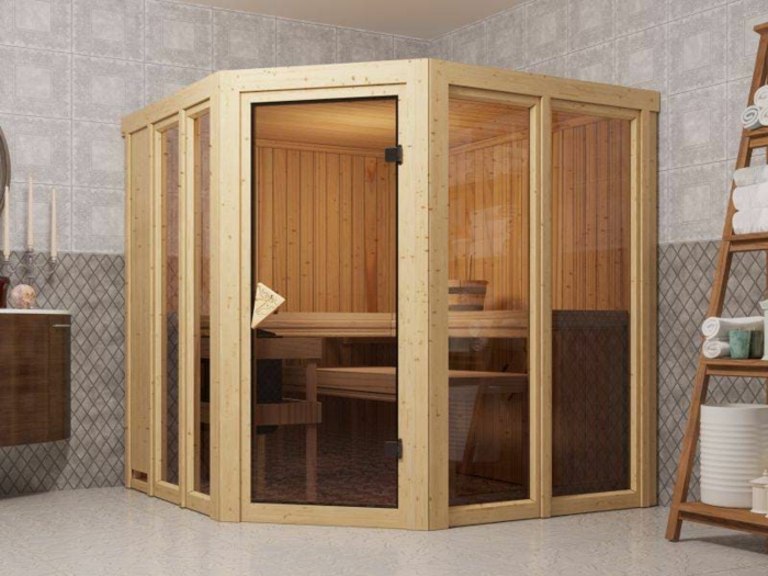 ecksauna mit glastüren sauna für zuhause kaufen spa zuhause