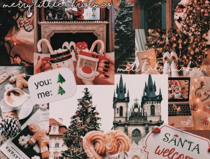 kreative collage weihnachtsbilder hintergrund handy kostenlose bilder handy wallpaper herunterladen festliche stimmung