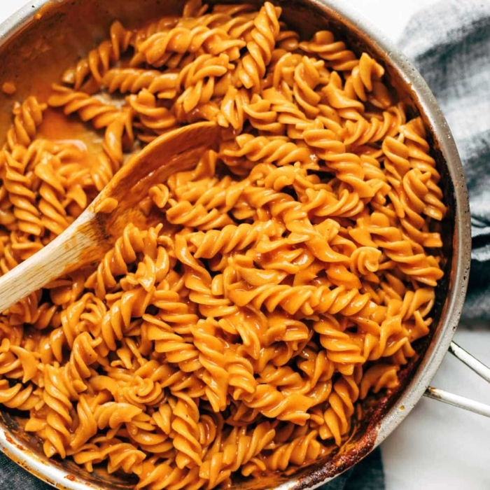 one pot pasta rezepte vegan wodka pasta mit cremesoße einfache zubreitung gerichte zum ausprobieren