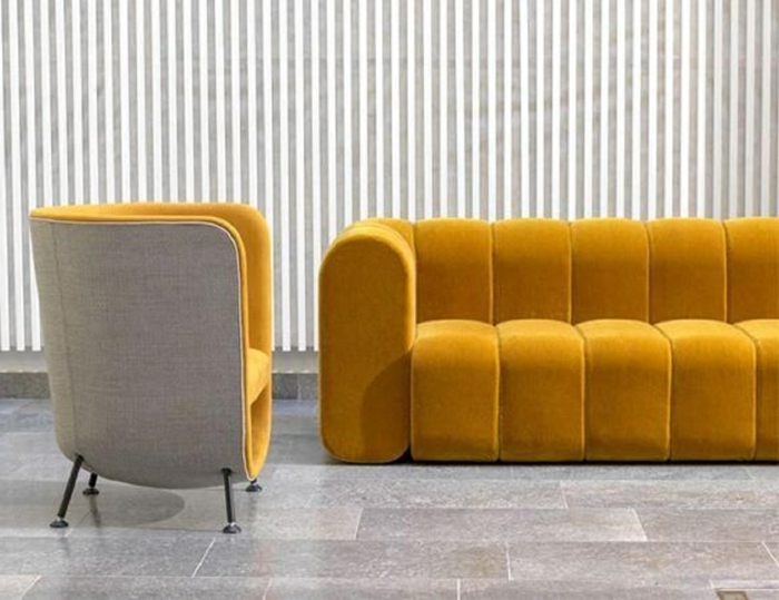 polsterstoffe meterware für stühle möbelstoffe kaufen moderne farben 2021 polsterstoffe für stühle grau gelb stuhl sofa