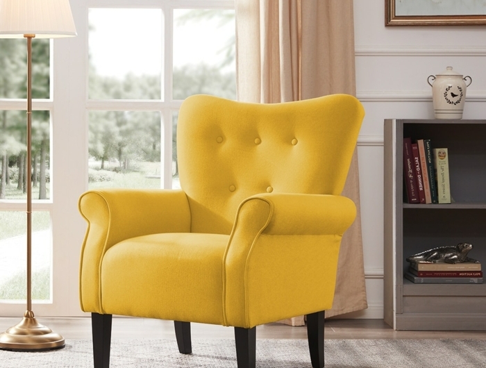 polsterstoffe restposten polsterstoffe für stühle sessel gelb holzbeine leinen möbelstoff kaufen wohnzimmer