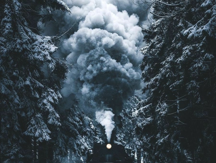 schwarzer zug im wald hogwarts express harry potter weihnachten die schönsten hintergrundbilder kostenlos downloaden