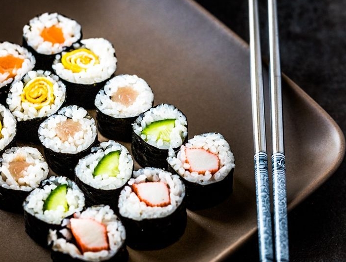 sushi ohne fleisch verschiedene arten japanische häppchen mit reis