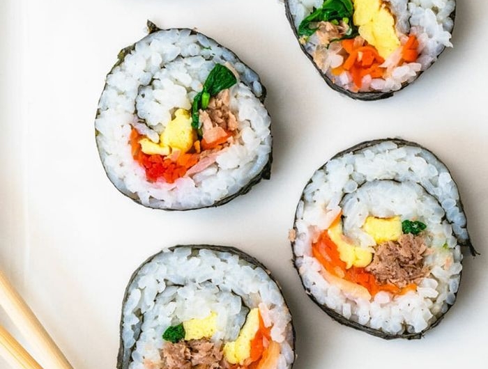 sushi reis vegetatische häppchen anleitung schritt für schritt partyfood