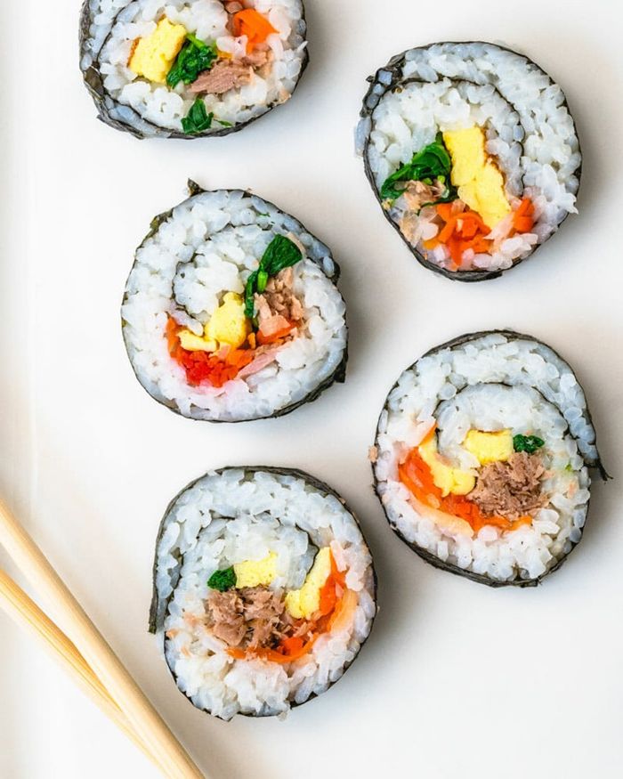 sushi reis vegetatische häppchen anleitung schritt für schritt partyfood