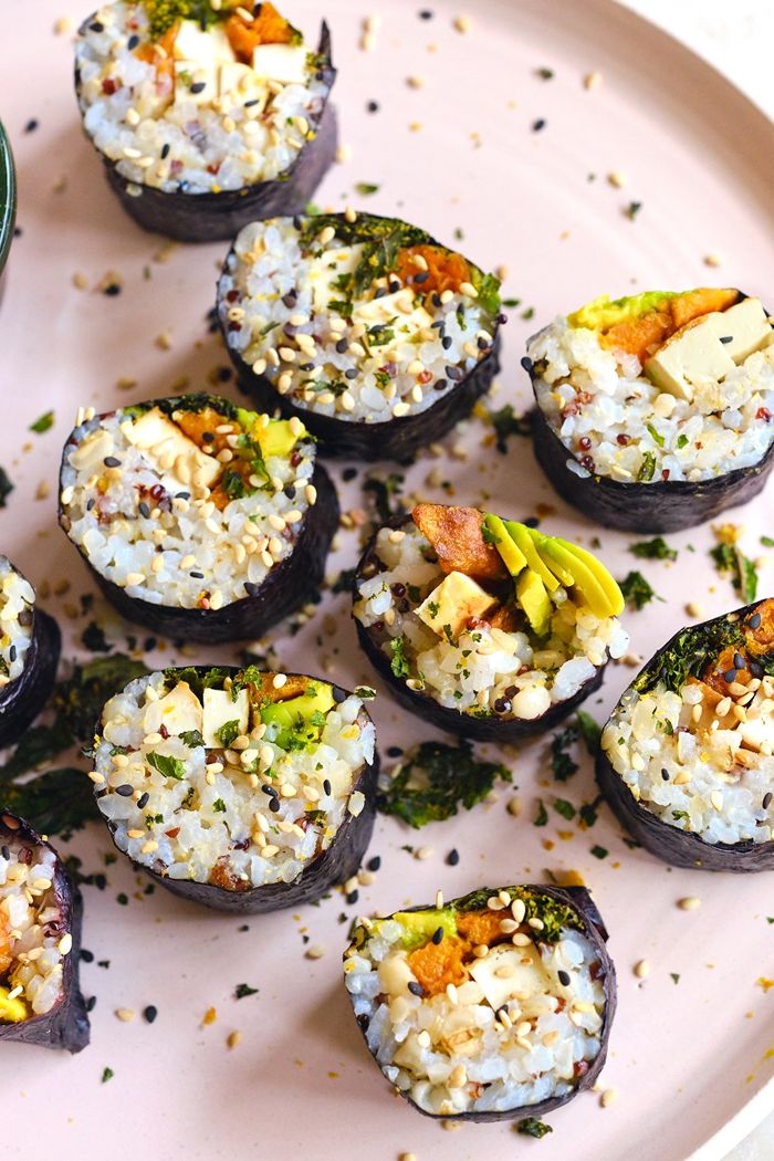 sushi selber machen zutaten vegane rezepte mit reis essen für gäste ideen