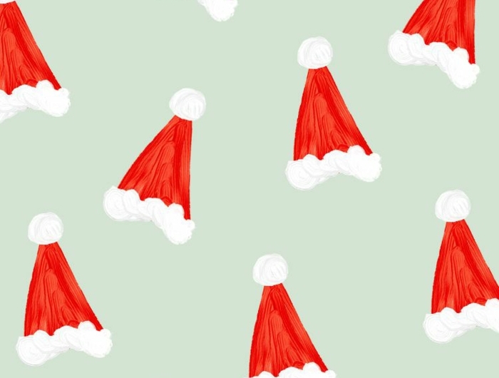 viele kleine rote weihnachtsmützen handy weihnachtsbilder kostenlos als hintergrund downloaden