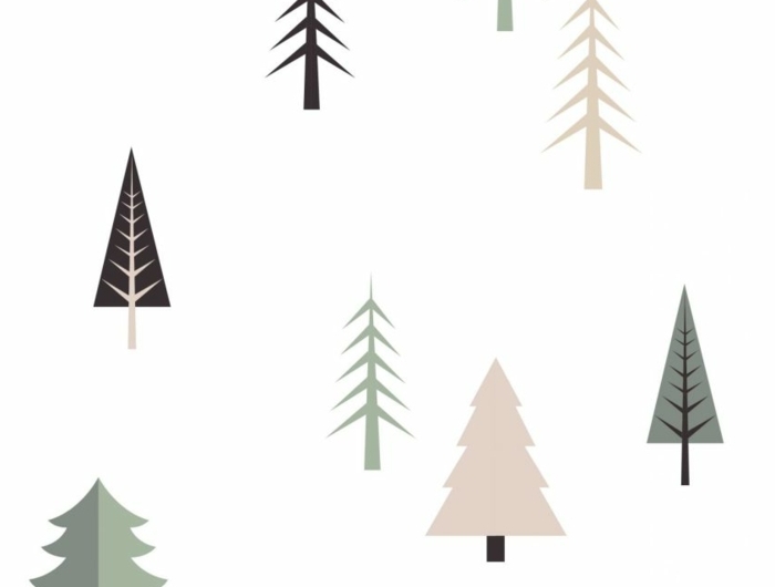 winter fest weihnachten hintergrund handy christmas wallpaper hd zeichnung verschiedene tannenbäume minimalistische bilder