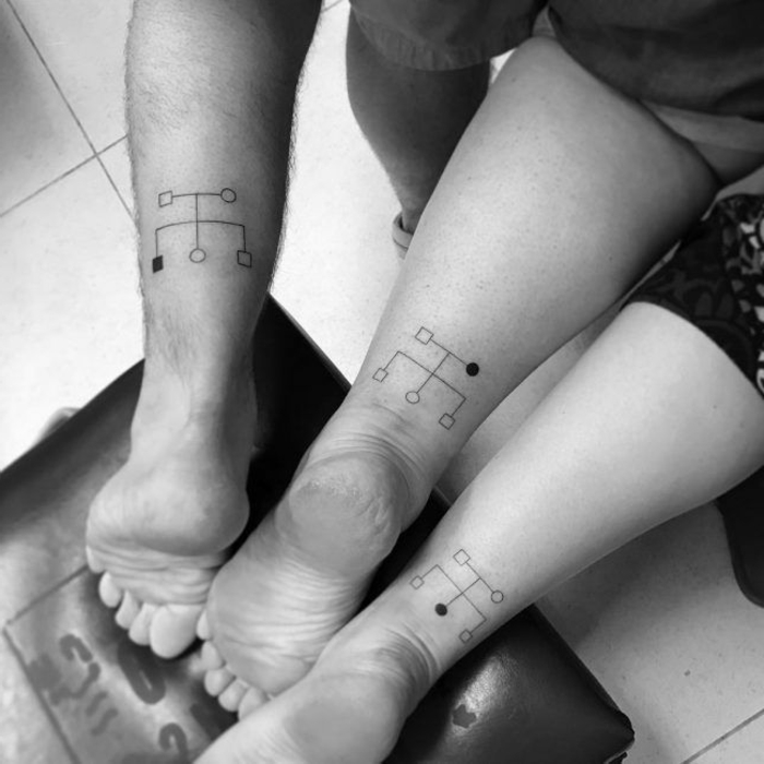 eltern kinder tattoo ideen familie originelle designs persönlichen bedeutungsvolle tätowierungen am fuß