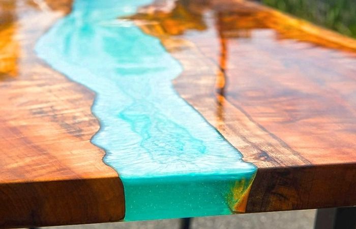 epoxy river table deisngs und ideen einzigartige möbelstücke massivholzmöbel
