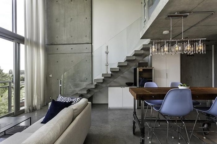 wohnzimmer decke ideen zimmereinrichtung im industrial stil zimmerdecke in beton optik