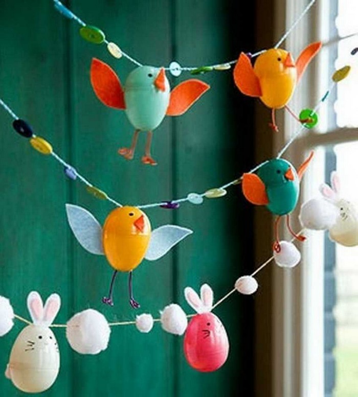 bastelideen für ostern basteln mit kindern frühling pinterest ostern osterbasteln vogel und osterhasen asu eier aufhängen