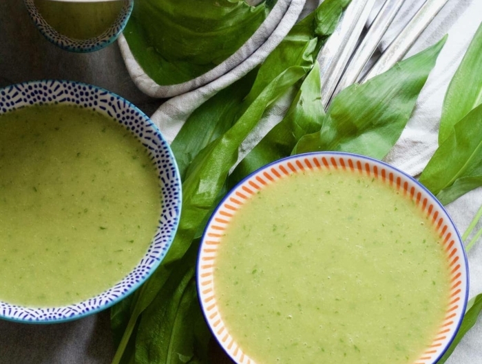 grüne frische bärlauch blätter vegane suppen egan ernähren bärlauchsuppe rezept