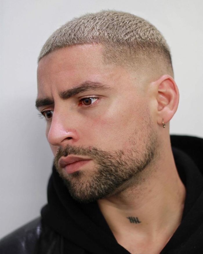 Männer Frisuren Blond Kurz : Blond Gefärbte Haare Mit Pony