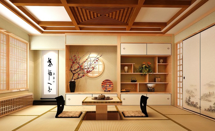 moderne japanische wohnung wabi sabi japanische einrichtung wabi sabi interior möbel aus hellem holz minimalismus