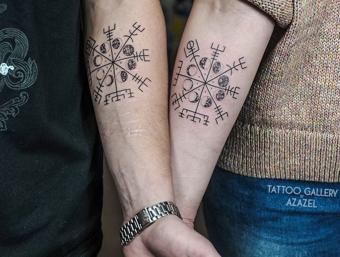 nordische symbole lebensruhe wikinger runen tattoo tattoo wikinger germanische tattoos der helm von awa vorarm mann und frau