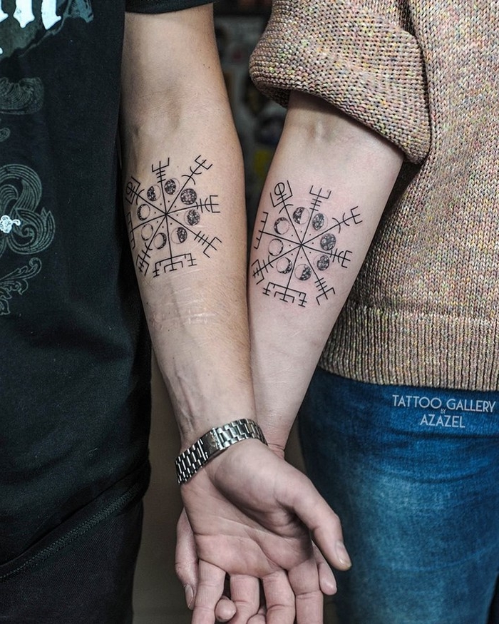 nordische symbole lebensruhe wikinger runen tattoo tattoo wikinger germanische tattoos der helm von awa vorarm mann und frau