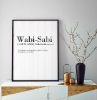wabi sabi wohnen wabi sabi interior japanisches wohnzimmer einrichten japanischer minimalismus poster wabi sabi erklären schrank deko vasen aus kupfer und stein