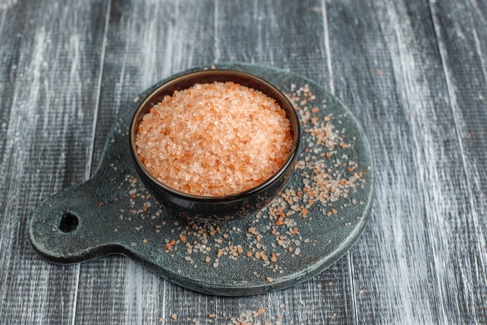 himalayan pink salt,top view