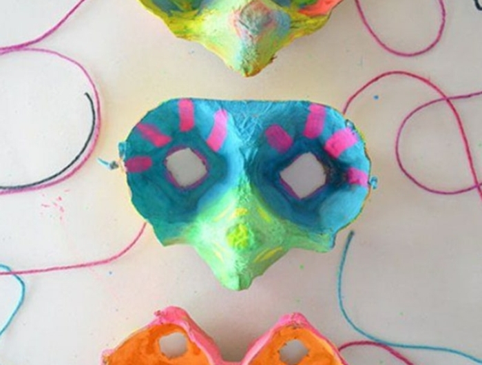 masken karneval selber machen basteln mit eierkarton inspierierende ideen kreative bastelideen