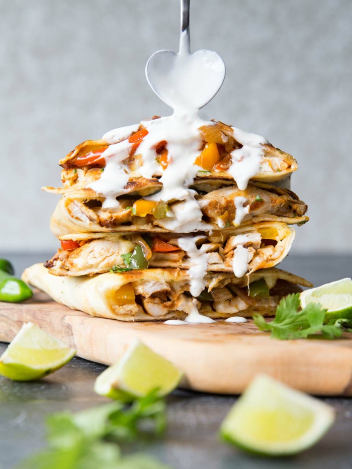 beste quesadilla rezept mit chicken und gemüse leckere mittagessen ideen selber zubereiten mexikanische gerichte ideen
