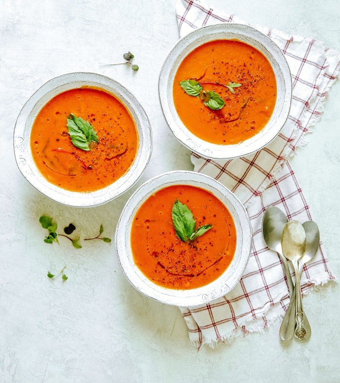 frische tomatensuppe leckere suppe mit tomaten cremesuppe gesund einfach