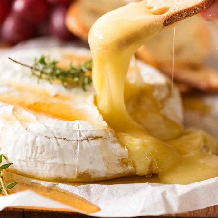 geschmolzener käse brie de meaux französische gerichte selber zubereiten leichte rezepte