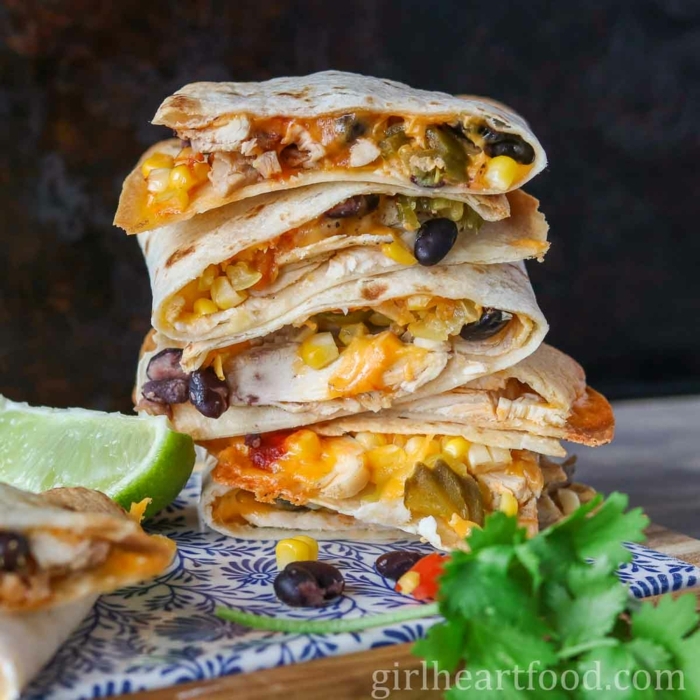 chicken and cheese quesadillas 2