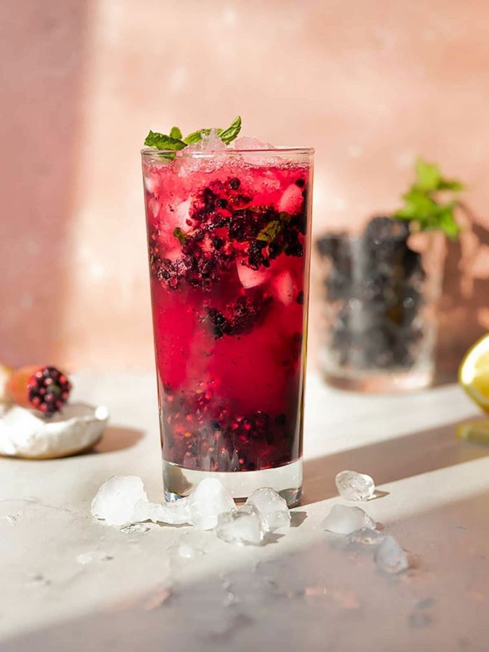 leckere cocktails für den sommer selber machen alkoholisches getränk mit vodka und brombeeren leichtes rezept