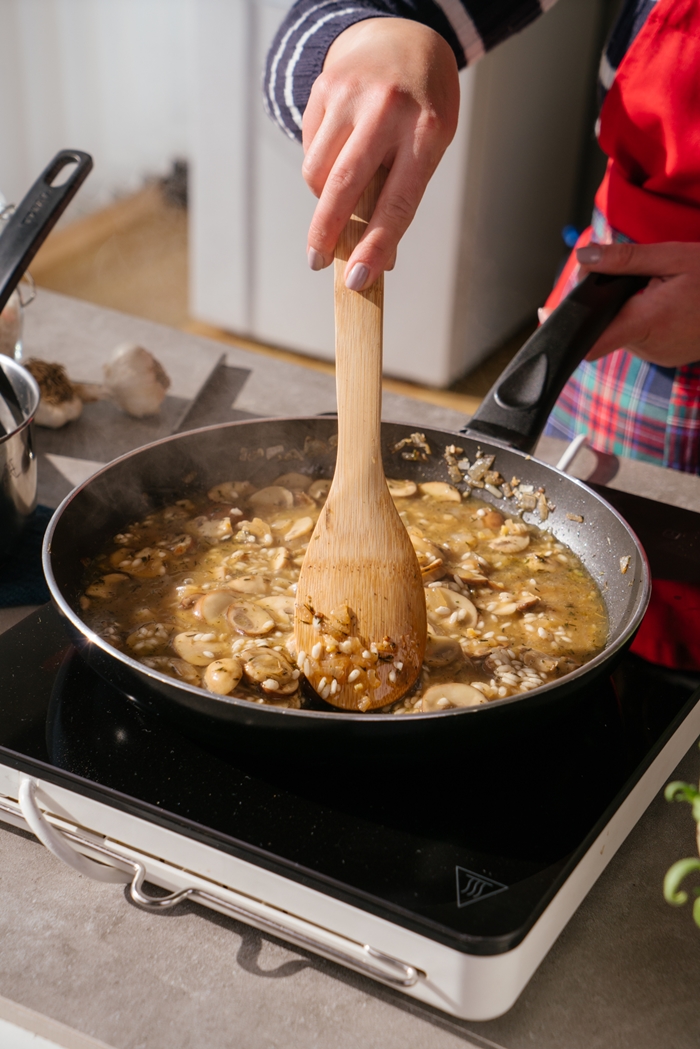 pilz risotto rezept leckere mittagessen ideen schnelle gerichte reis kochen