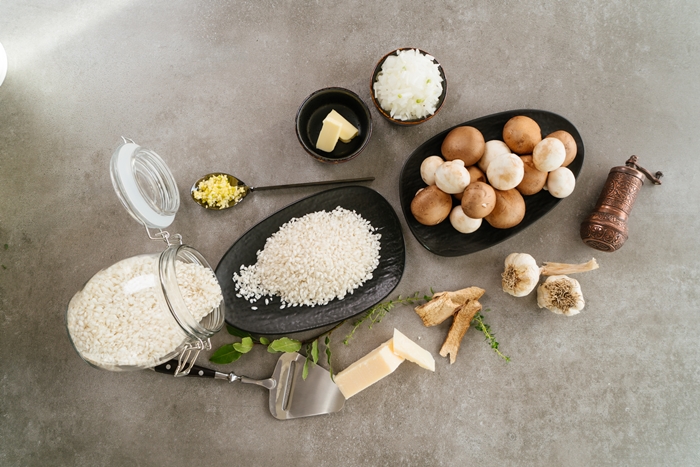 risotto mit champignons selber machen nötige zutaten vegetarische gerichte mit reis und gemüse