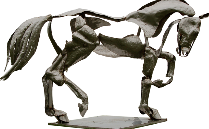 skulpturen moderne deko fürs zuhause pferd equus argentum