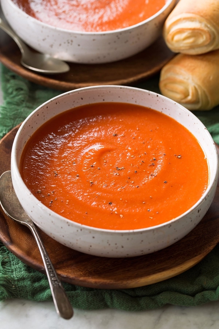 tomatensuppe mit reis gemüsesuppe selber machen abendessen ideen gesund und schnell