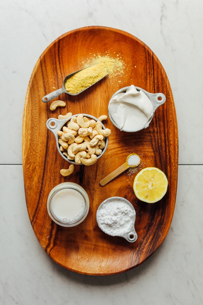 zutaten für cashewella cashewkerne salz wasse gewürz veganer mozzarella selber machen